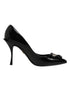 Dolce & Gabbana Black Bag Embellished Heels Pumps Shoes