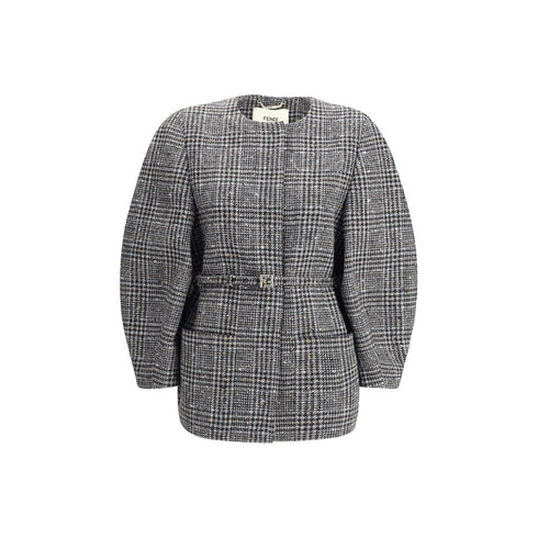 Fendi Wool and cotton tweed Blouson Jacket