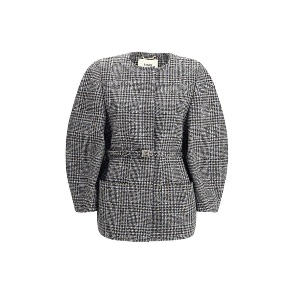 Fendi Wool and cotton tweed Blouson Jacket