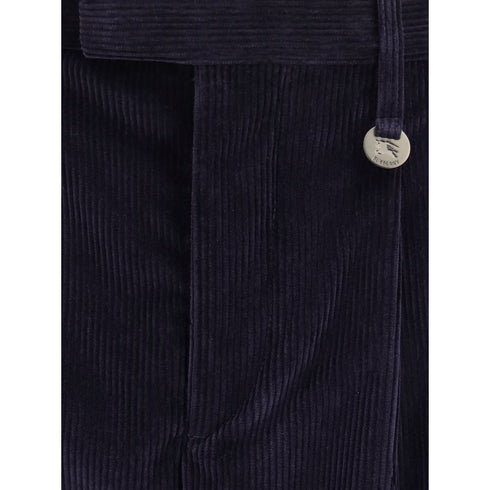 Burberry Blue Cotton Pants