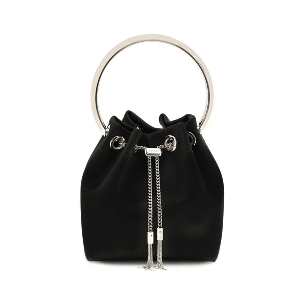 Jimmy Choo Black Silk Shoulder Bag