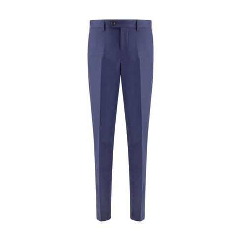 Brunello Cucinelli Blue Fleece Wool Pants