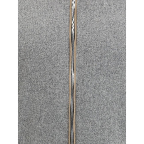 Brunello Cucinelli Gray Wool Full-Length Jacket