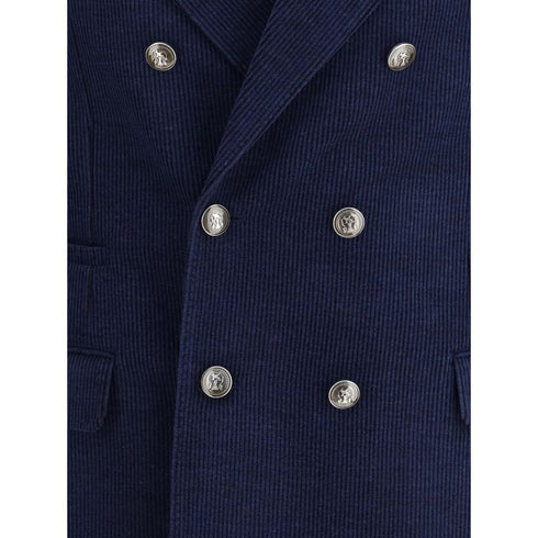 Brunello Cucinelli Blue Wool Coat