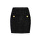 Balmain Black Cotton Mini Skirt