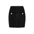 Balmain Black Cotton Mini Skirt