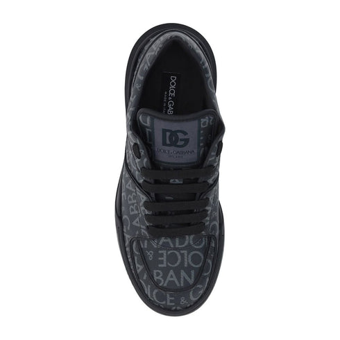 Dolce & Gabbana Black Cotton Low Top Sneakers