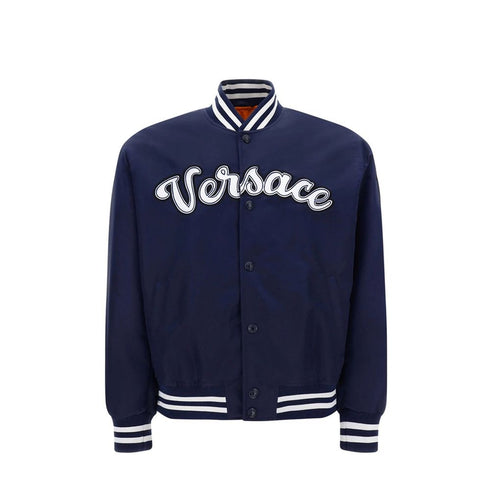Versace Blue Nylon Bomber