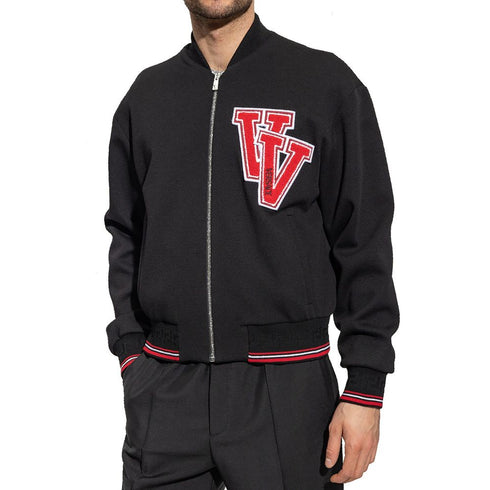 Versace Black Virgin Wool Bomber