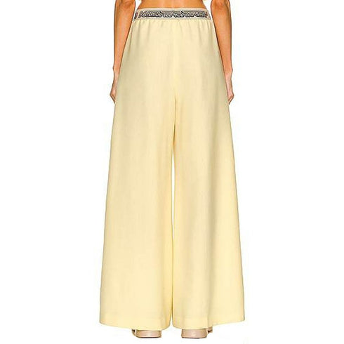 Stella McCartney Yellow Wool Casual Pants