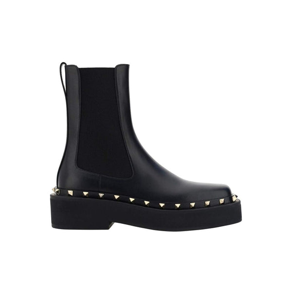 Valentino Garavani Black Calfskin Chelsea Boots