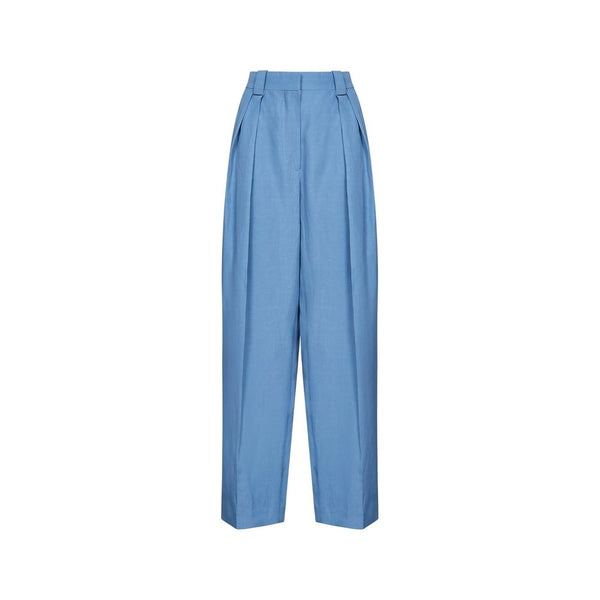 Stella McCartney Blue Linen Casual Pants