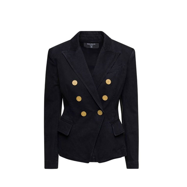 Balmain Black Cotton Blazer