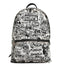 Dolce & Gabbana Black White Graffiti Print School Backpack Men Borse Bag