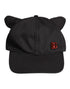 Dolce & Gabbana Black Cotton Logo Patch 6 Panels Baseball Cap Hat