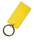 Dolce & Gabbana Yellow Calf Leather Logo Metal Ring Men Keychain Keyring