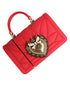 Dolce & Gabbana Red Silicone Devotion Heart Cover Bag Women Airpods Case