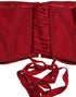 Dolce & Gabbana Red Silk Belt Waist Lace Up Strap Corset