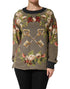 Dolce & Gabbana Enchanted Sicily Silk Crewneck Blouse Sweater