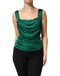 Dolce & Gabbana Green Viscose Drape Jersey Organzine Tank Top