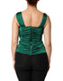 Dolce & Gabbana Green Viscose Drape Jersey Organzine Tank Top