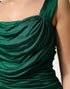 Dolce & Gabbana Green Viscose Drape Jersey Organzine Tank Top