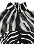 Dolce & Gabbana Zebra Print Chiffon Paneled Crop Blouse Top
