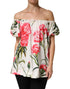 Dolce & Gabbana Multicolor Floral Off Shoulder Blouse Top