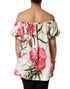 Dolce & Gabbana Multicolor Floral Off Shoulder Blouse Top