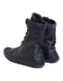 Dolce & Gabbana Dark Blue Deer Leather Mid Calf Boots Shoes