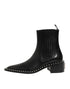 Dolce & Gabbana Black Studded Chelsea Short Ankle Boots Shoes