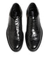 Dolce & Gabbana Black Calfskin Leather Derby Men Dress Shoes