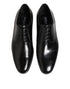 Dolce & Gabbana Black Calfskin Leather Derby Men Dress Shoes