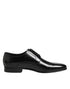 Dolce & Gabbana Black Calfskin Leather Derby Men Dress Shoes