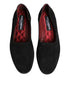 Dolce & Gabbana Black Leather Suede Slip On Loafers Dress Shoes