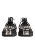 Dolce & Gabbana Black White Studded Men Formal Derby Shoes