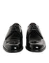 Dolce & Gabbana Black Calfskin Leather Derby Dress Shoes