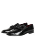 Dolce & Gabbana Black Leather Slip On Dress Men Loafers Shoes