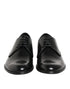 Dolce & Gabbana Black Calfskin Leather Derby Dress Shoes