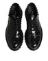 Dolce & Gabbana Black Leather Studded Men Formal Derby Shoes