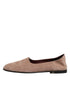 Dolce & Gabbana Beige Leather Suede Slip On Loafers Dress Shoes