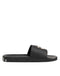 Dolce & Gabbana Black Leather Slides Sandals Beachwear Shoes