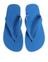 Dolce & Gabbana Blue White Logo Beachwear Flats Slipper Shoes
