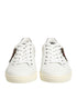 Dolce & Gabbana White Leather Heart Embellished Sneakers Shoes