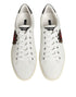 Dolce & Gabbana White Leather Heart Embellished Sneakers Shoes
