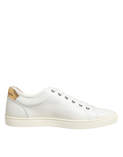 Dolce & Gabbana White Heart Embellished Sneakers Shoes