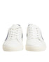 Dolce & Gabbana White Blue Leather Logo Patch Sneakers Shoes