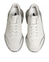 Dolce & Gabbana White Silver Daymaster Low Top Sneakers Shoes