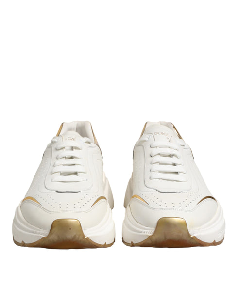 Dolce & Gabbana White Gold Daymaster Low Top Sneakers Shoes