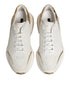 Dolce & Gabbana White Gold Daymaster Low Top Sneakers Shoes